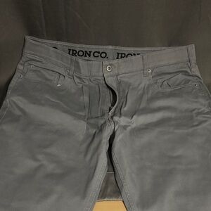 Iron Co. Straight Leg Jeans Men's 40x30 Gray Flat Front 5-Pocket
